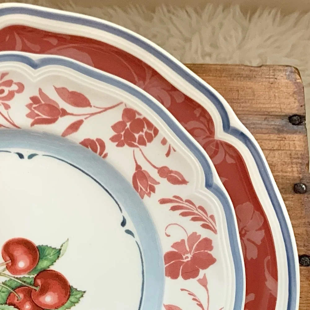 Villeroy & Boch Cottage (1) Red Dinner Plate Country Collection ONE 10.5” Plate